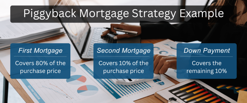 Example breakdown of a piggyback mortgage strategy